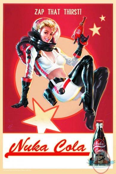 Fallout Nuka Cola Pin-Up Tin Sign Replica