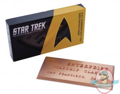 Star Trek Dedication Plaque #1 USS Enterprise NCC-1701 Eaglemoss