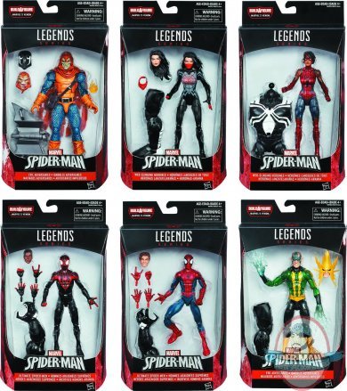 Marvel Spider-Man Legends 6 inch Action Figure of Case of 8 Hasbro