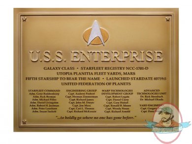 Star Trek Dedication Plaque #4 USS Enterprise D Eaglemoss