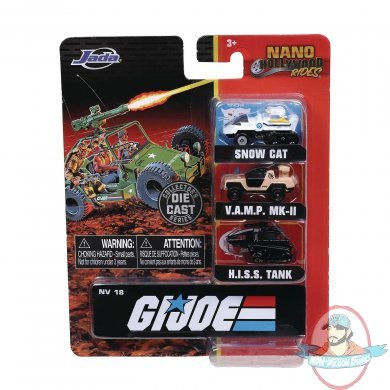 Nano Hollywood G.I. Joe Rides Metalfigs 3PK Jada Toys
