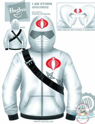 Gi Joe Storm Shadow Costume Hoodie Extra Large Size Mad Engine