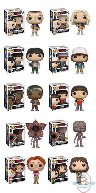 Pop! Television Stranger Things Set of 10 Vinyl Figures by Funko Pop! Television Stranger Things Set of 10 Vinyl Figures by Funko