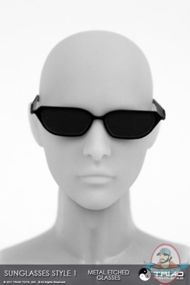 1/6 Scale Metal Etched Sunglasses Style1 for 12 inch Figure Triad Toys