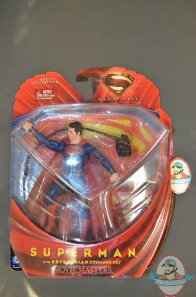 Superman Man of Steel Movie Masters Figure Superman w Kryptonian Key