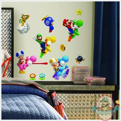 Super Mario Bros Wii Wall Decals by Roommates  