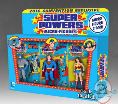 SDCC 2016 Super Powers Micro Figure 3 Pck Batman Superman WW JC