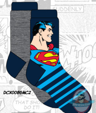 DC Mens Crew 2 Pack Superman Socks 