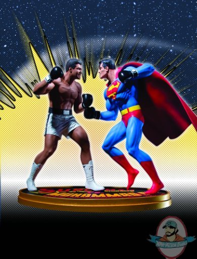 Superman vs Muhammad Ali Statue by DC Direct