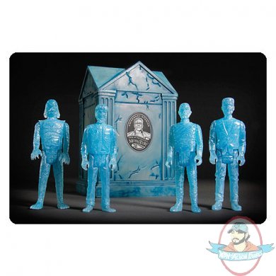 SDCC 2015 Universal Monsters ReAction Blue Glow Figures with Crypt