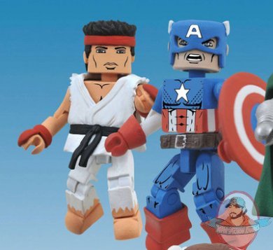 Marvel Vs Capcom Minimates Series 3 Captain America Vs. Ryu 2 Pack