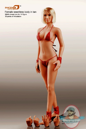 1/6 Figure Medium Breast Female Seamless Tan Body Phicen PLMB2012-02 