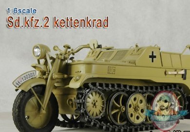 Toy Model 1/6 Metal Vehicle Sd.Kfz. 2 Kettenkrad Tan