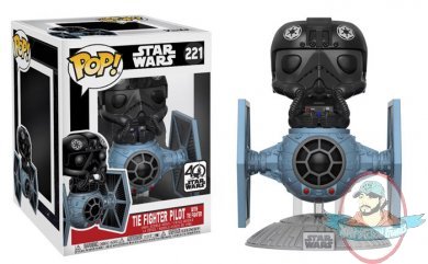 Pop! Star Wars Deluxe Tie Fighter with Tie Pilot #221 Funko