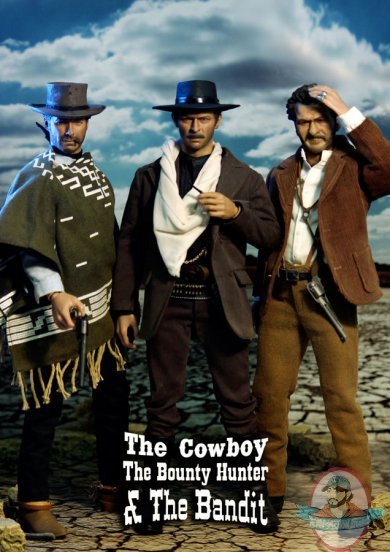 1/6 scale The Cowboy, Bounty Hunter, & Bandit Trio Super Set Iminime 