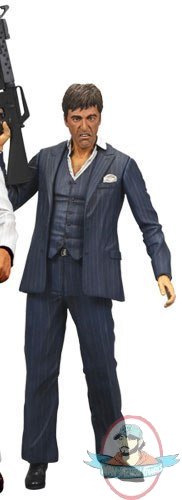 Tony Montana Al Pacino Scarface 7' inch Blue Suit Action Figure NECA