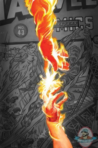 Dynamic Forces Human Torch #3 Alex Ross Signed Cover