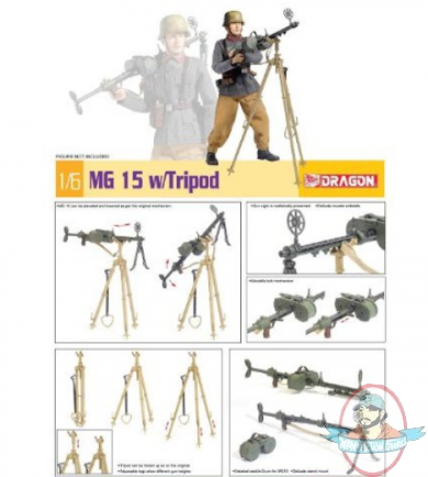 1/6 MG15 with Tripod for 12 inch Figures by Dragon 