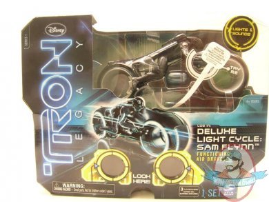 Tron Legacy Movie Deluxe Light Cycle Sam Flynn w Air Brakes SpinMaster