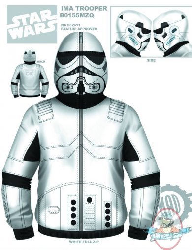 Star Wars Stormtrooper Mad Engine Im a Trooper Costume Hoodie Large