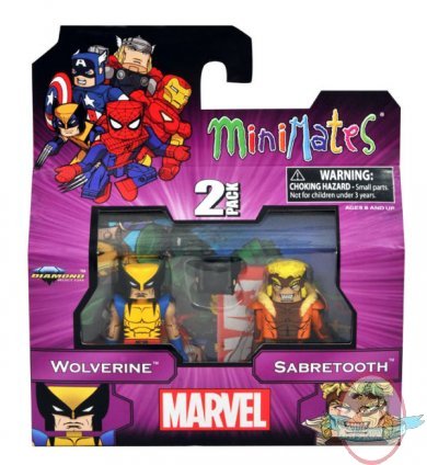 Best of Marvel Wolverine & Sabretooth Marvel Minimates 2 Pack
