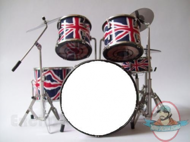 Miniature Drums Collection Uk Flag by CV Eurasia1