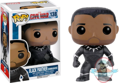 Pop! Marvel Captain America Civil War Unmasked Black Panther 138 Funko