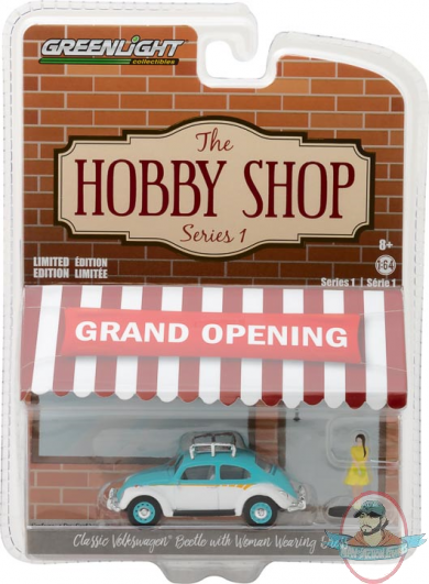 1:64 The Hobby Shop Series 1 Classic Volkswagen Beetle with Roof Rack 