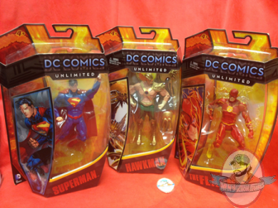 DC Unlimited New 52 Set of 3 Superman Hawkman Flash 7 inch Dc Direct