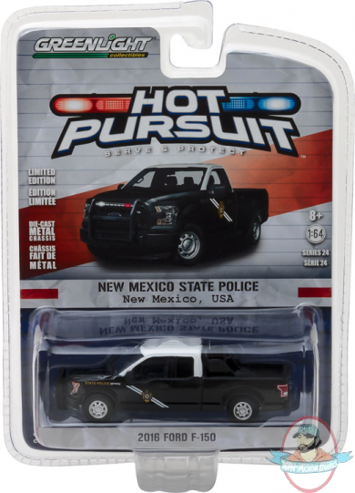 1:64 Hot Pursuit Series 24 2016 Ford F-150 New Mexico State Greenlight