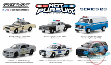 1:64 Hot Pursuit Series 28 Set of 6 by Greenlight 