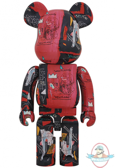 Andy Warhol X Jean Michel Basquiat 1000% Bearbrick by Medicom