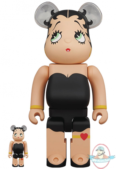 Betty Boop Black Dress Version Bearbrick 400% & 100% 2 Pack Medicom