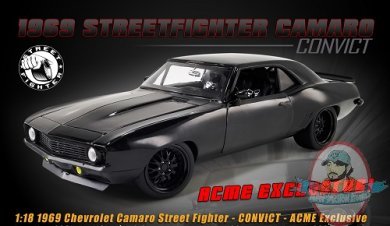 1:18 Scale 1969 Chevrolet Camaro Street Fighter Convict Acme