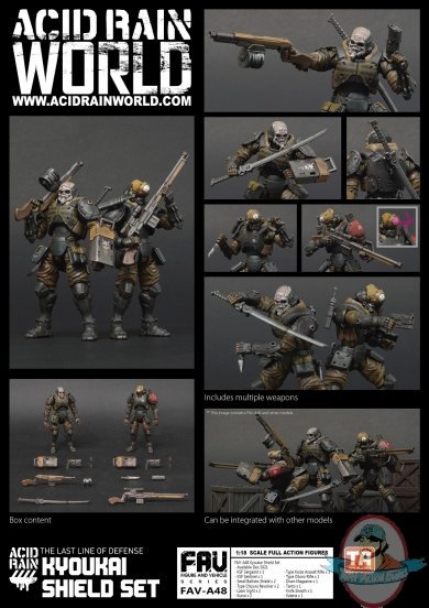 1:18 Scale Acid Rain Kyoukai Shield Set and Marine Ankylo RV5 Toynami 