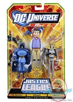 Justice League Unlimited 3pk Figure Toyman Firefly Dr. Destiny