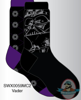 Star Wars Mens Crew 2 Pack Vader Socks 
