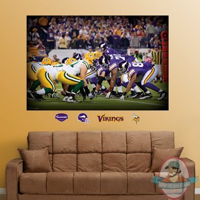 Vikings-Packers Line of Scrimmage Mural  Minnesota Vikings NFL