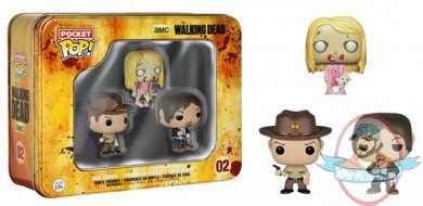 The Walking Dead Pocket Pop! Tins Teddy Bear Girl Rick Grimes Daryl