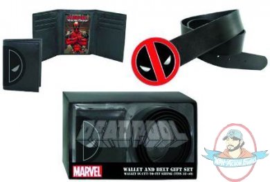 Deadpool Previews Exclusive Symbol Leather Belt & Wallet Gift Set