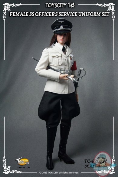 1/6 Accessories Female SS Officer’s Service Uniform Set in White