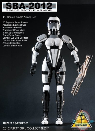 1/6 Scale White Space Battle Armor Set by Flirty Girl Collectibles