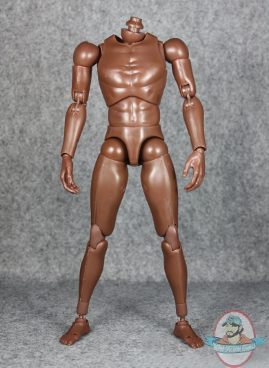 1/6 Scale African American Nude Body (Wide Shoulders)