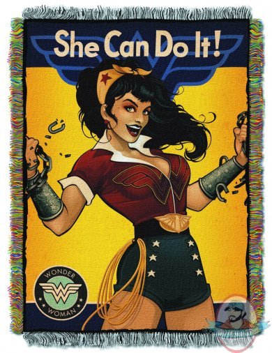 Dc Bombshell Wonder Woman Woven Tapestry Blanket PX