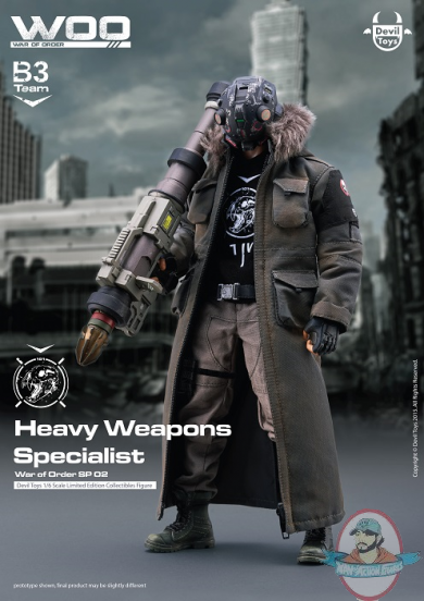 1/6 War Of Order SP-02 Heavy Weapons Specialist Devil Toys DT 10008