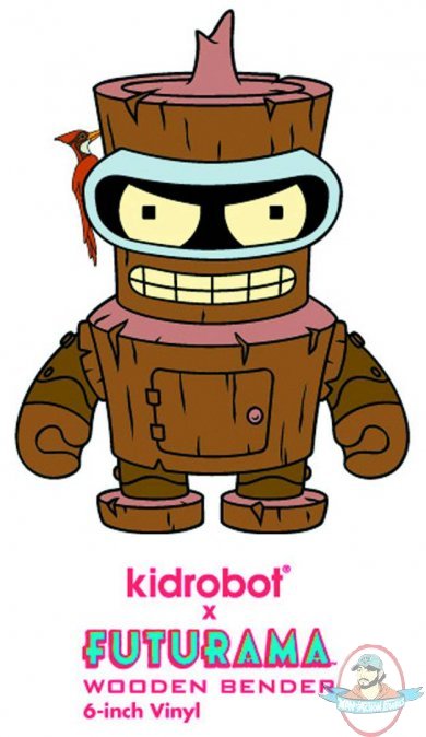 Futurama Wooden Bender 6 Inch Vinyl Figure by Kidrobot Man of