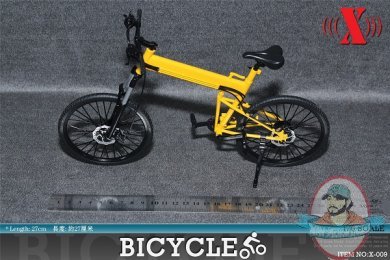X Toys 1:6 Accessory XT-009B Folding Bike Yellow