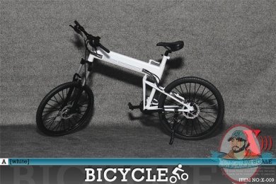 X Toys 1:6 Accessory XT-009A Folding Bike White