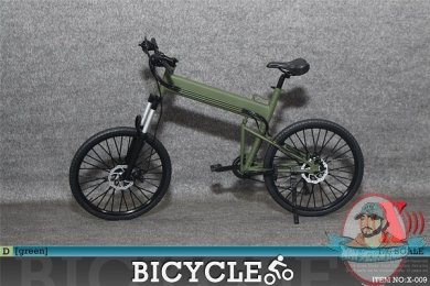X Toys 1:6 Accessory XT-009D Folding Bike Green