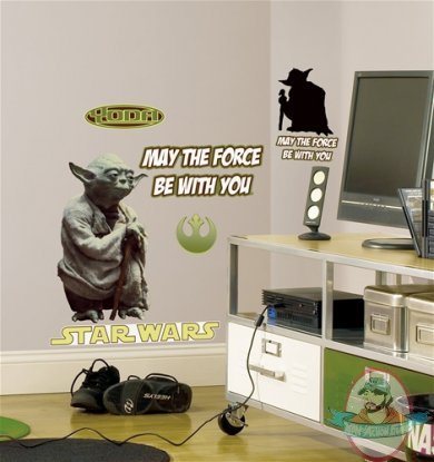 Star Wars Classic Yoda Peel and Stick Giant Wall Applique by Roommates